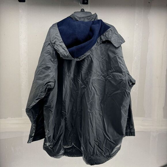 NIKE MEN SIZE XL DARK GRAY FULL ZIP FLEECE LINED GRAY PARKA JACKET HOODED Y2K - Picture 7 of 8